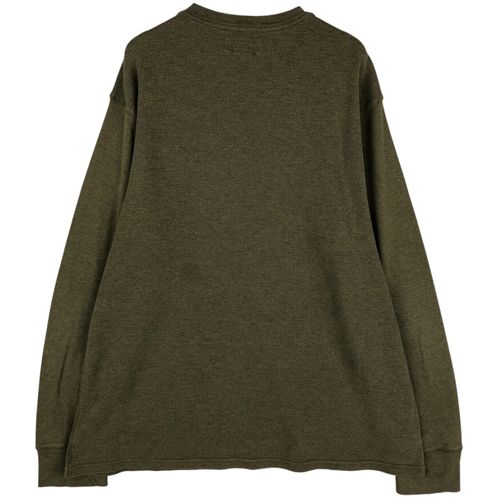 Ralph Lauren POLO RALPH LAUREN Thermal Long T-Shirt Men's XXL cotton Khaki type Vintage Second Hand