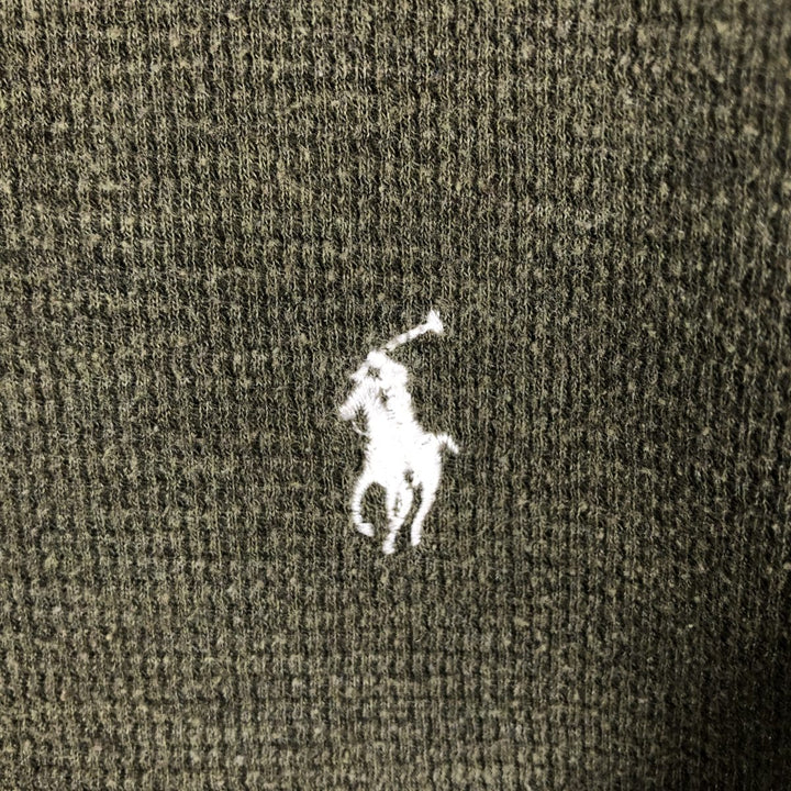 Ralph Lauren POLO RALPH LAUREN Thermal Long T-Shirt Men's XXL cotton Khaki type Vintage Second Hand