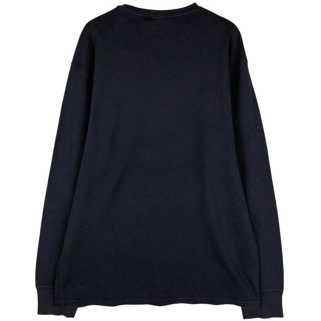 Ralph Lauren POLO RALPH LAUREN SLEEPWEAR Thermal Long T-shirt Waffle Men's XL cotton navy blue type Vintage Second Hand
