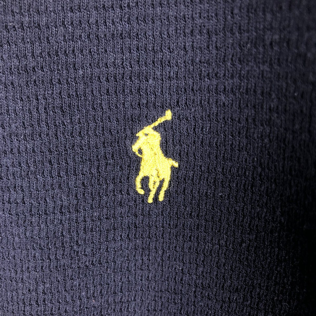 Ralph Lauren POLO RALPH LAUREN SLEEPWEAR Thermal Long T-shirt Waffle Men's XL cotton navy blue type Vintage Second Hand