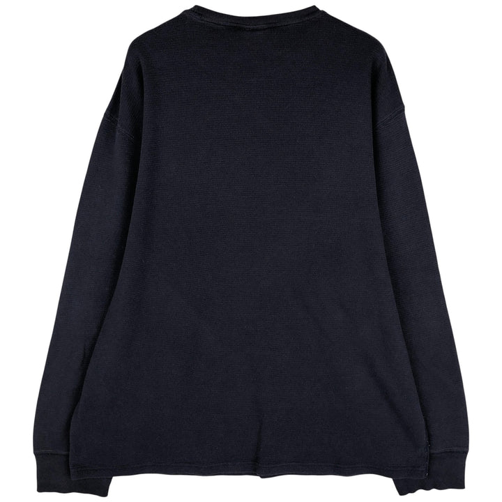 Ralph Lauren POLO RALPH LAUREN SLEEPWEAR Thermal Long T-shirt Waffle Men's XL cotton navy blue type Vintage Second Hand