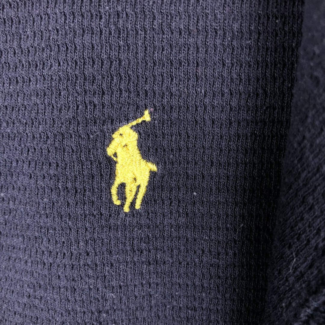 Ralph Lauren POLO RALPH LAUREN SLEEPWEAR Thermal Long T-shirt Waffle Men's XL cotton navy blue type Vintage Second Hand