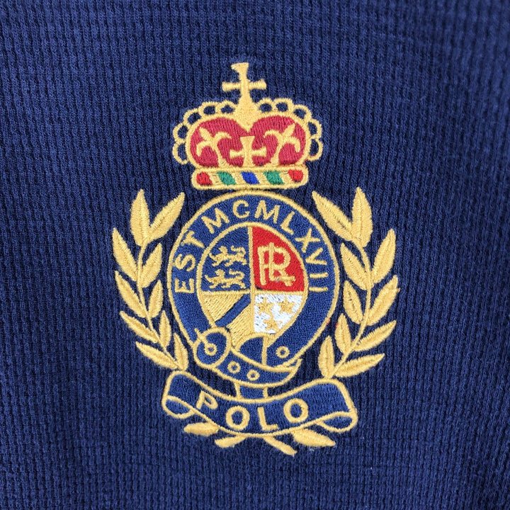 Ralph Lauren POLO RALPH LAUREN Thermal Long T-Shirt Men's XL unclear navy blue type Vintage Second Hand