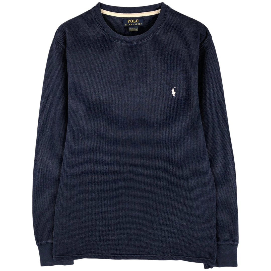 Ralph Lauren POLO RALPH LAUREN Thermal Long T-shirt Men's S size cotton navy blue type Vintage Second Hand