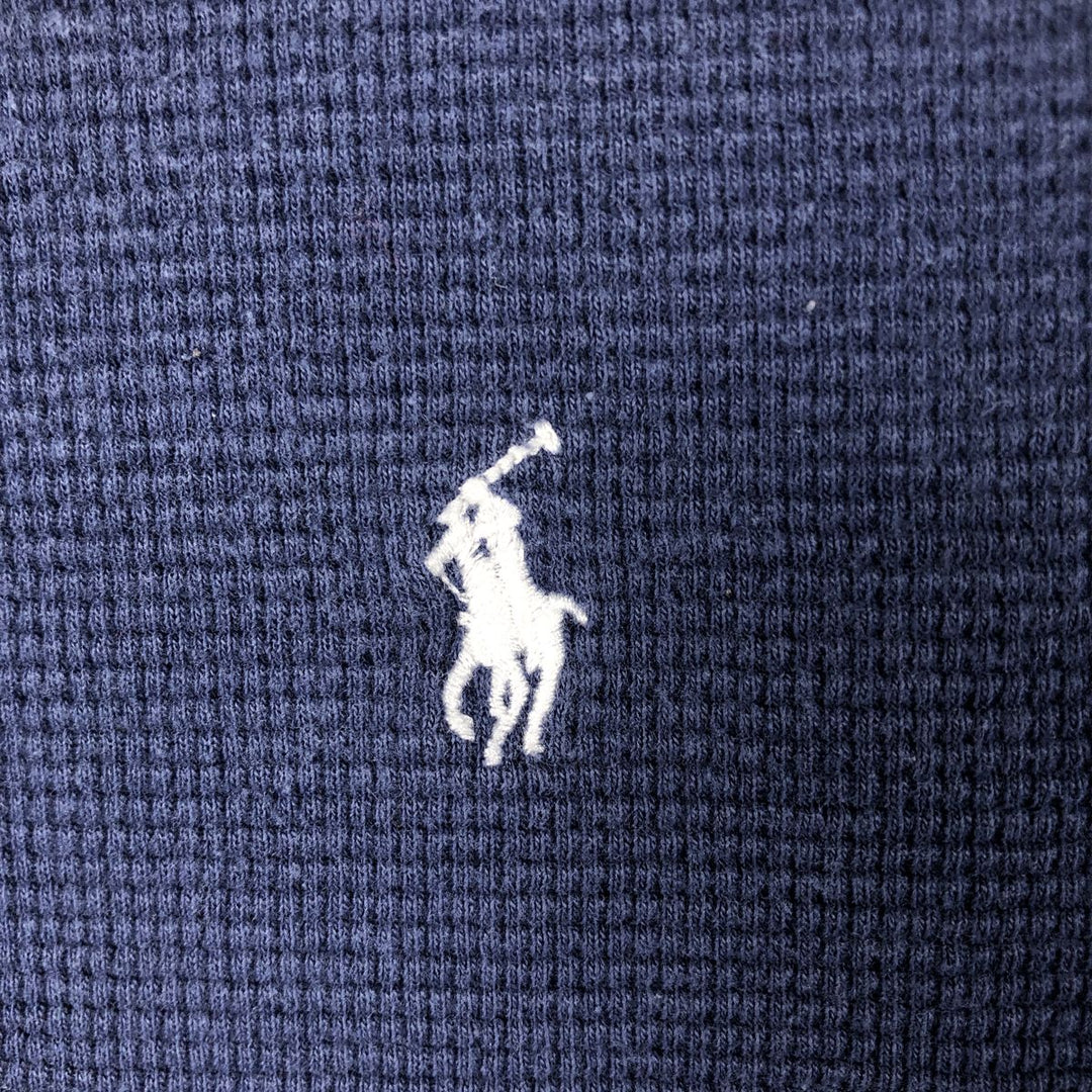 Ralph Lauren POLO RALPH LAUREN Thermal Long T-shirt Men's S size cotton navy blue type Vintage Second Hand