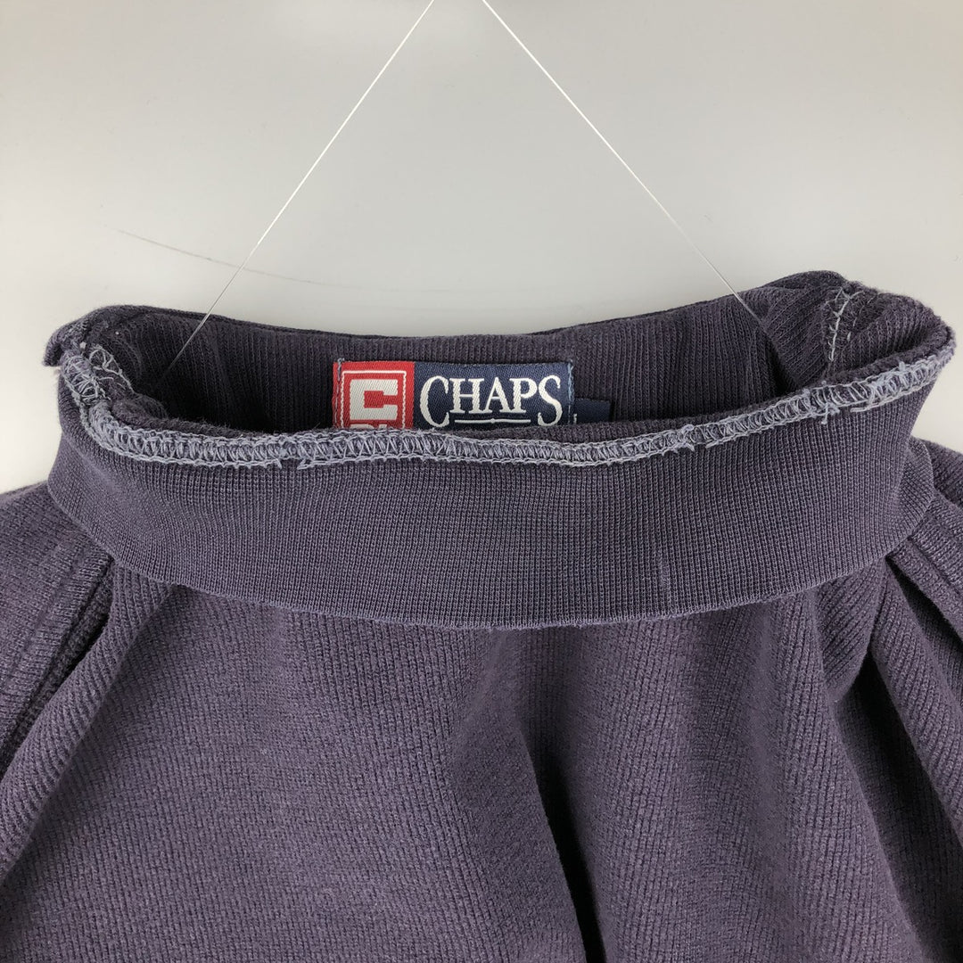 Ralph Lauren CHAPS Thermal T-shirt, waffle, men's size L cotton navy blue type Vintage Second Hand