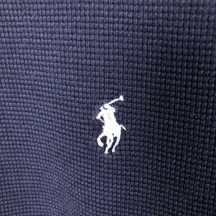 Ralph Lauren POLO RALPH LAUREN SLEEPWEAR Thermal Long T-Shirt, Men's XL cotton navy blue type Vintage Second Hand