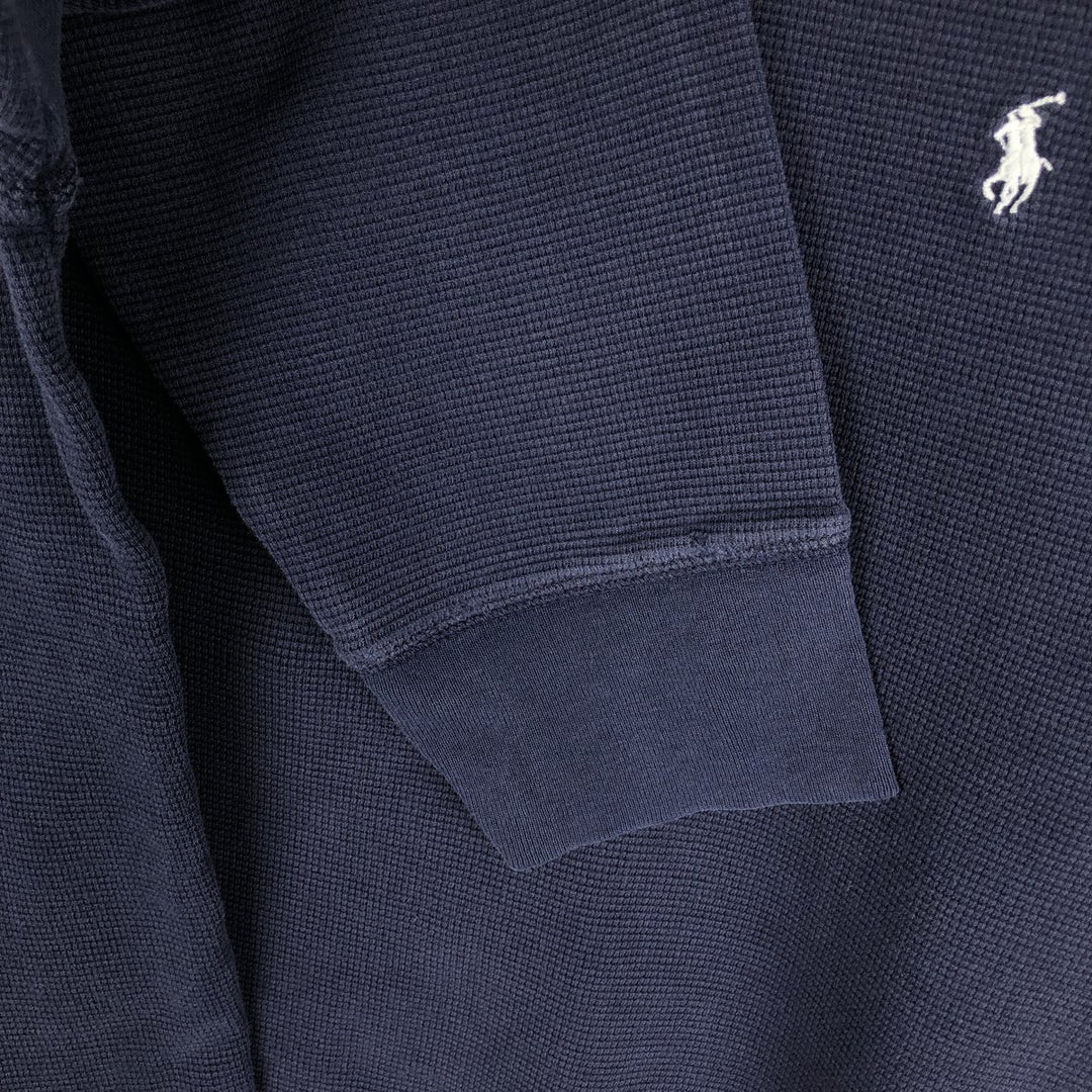 Ralph Lauren POLO RALPH LAUREN SLEEPWEAR Thermal Long T-Shirt, Men's XL cotton navy blue type Vintage Second Hand