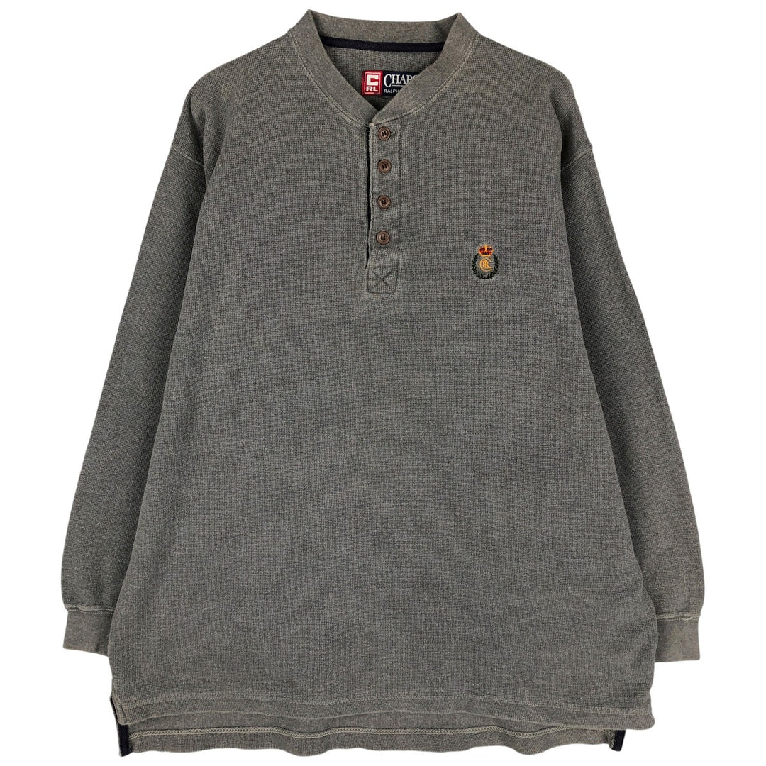 Ralph Lauren CHAPS Thermal Long T-Shirt, Waffle, Men's Size M unclear gray type Vintage Second Hand