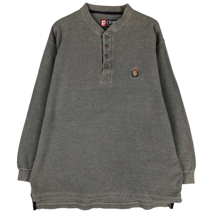 Ralph Lauren CHAPS Thermal Long T-Shirt, Waffle, Men's Size M unclear gray type Vintage Second Hand