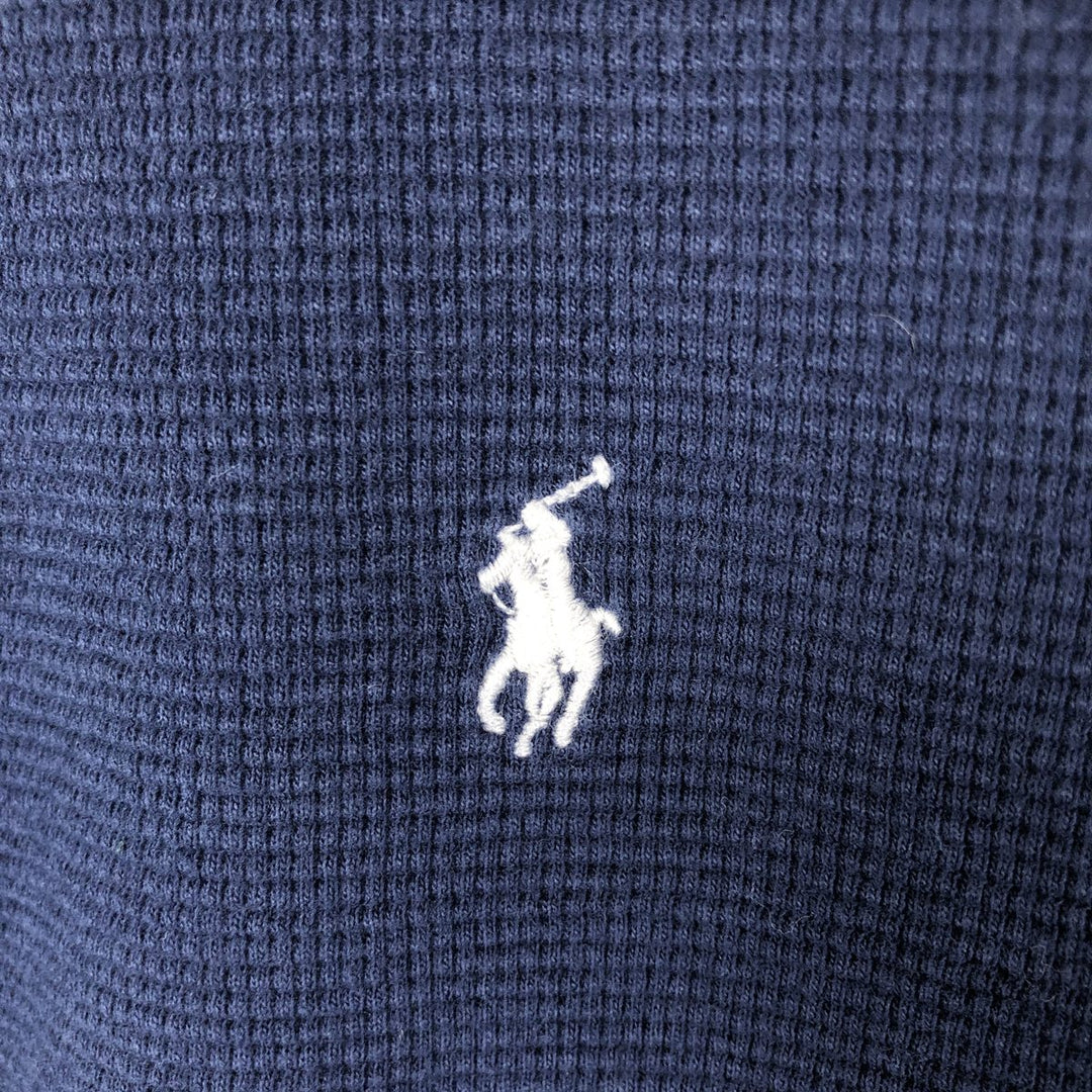 Ralph Lauren POLO RALPH LAUREN Thermal Long T-Shirt Men's XL cotton navy blue type Vintage Second Hand