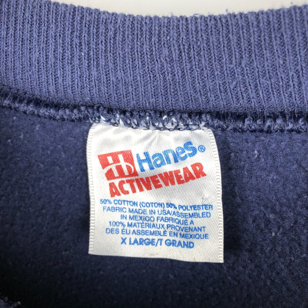 Vintage 90'S Hanes Atlanta Braves print sweatshirt, men's size XL cotton navy blue type Vintage Second Hand