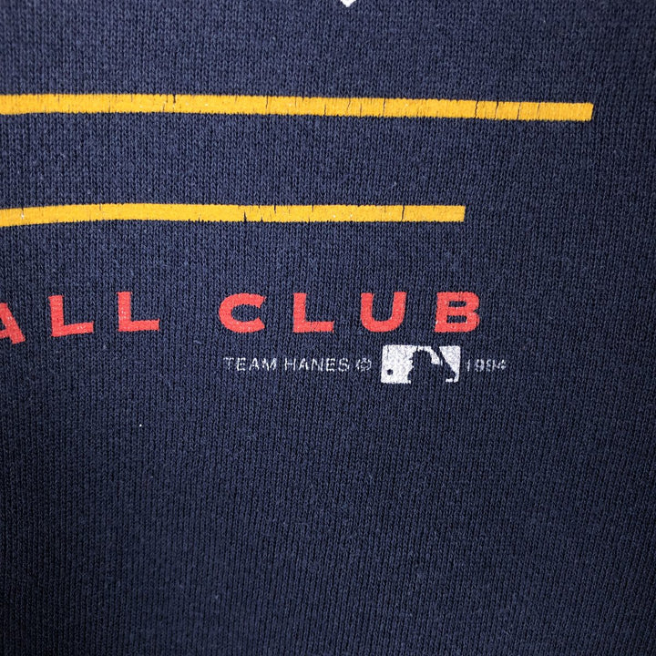 Vintage 90'S Hanes Atlanta Braves print sweatshirt, men's size XL cotton navy blue type Vintage Second Hand
