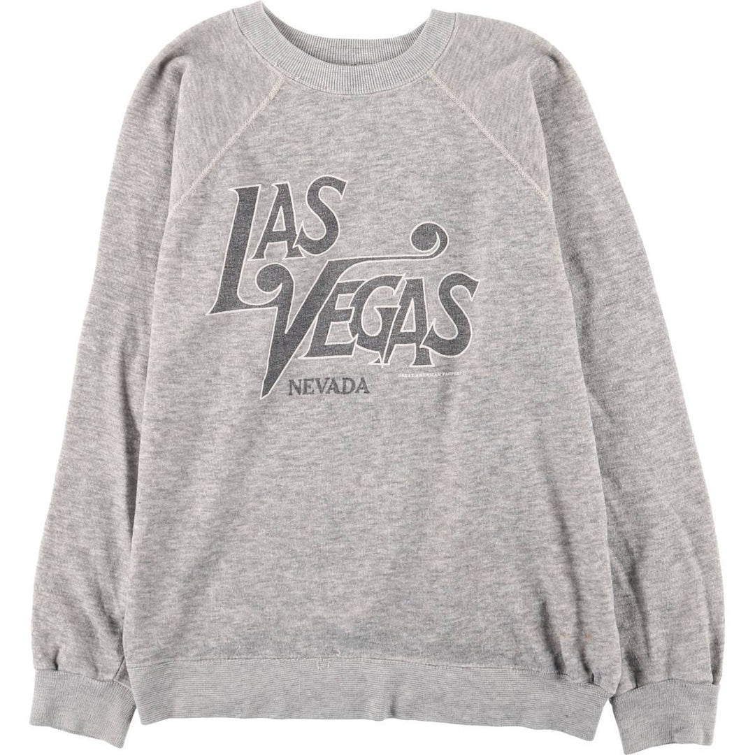 Vintage printed sweatshirt, made in the USA, size L, men's size L acrylic gray type Vintage Second Hand