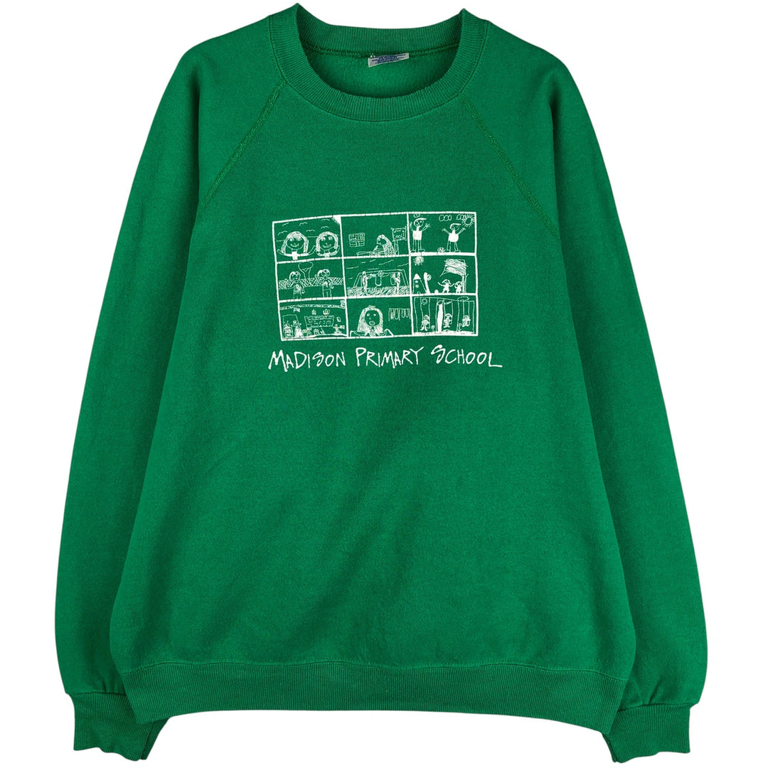 90'S Hanes ACTIVEWEAR Printed Sweatshirt Trainer Made in USA Men's XL Vintage cotton green type Vintage Second Hand