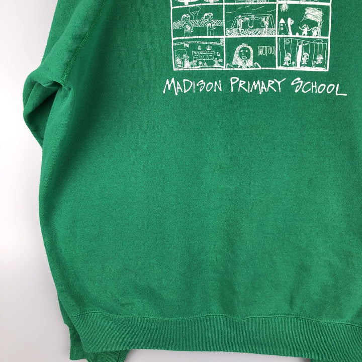 90'S Hanes ACTIVEWEAR Printed Sweatshirt Trainer Made in USA Men's XL Vintage cotton green type Vintage Second Hand