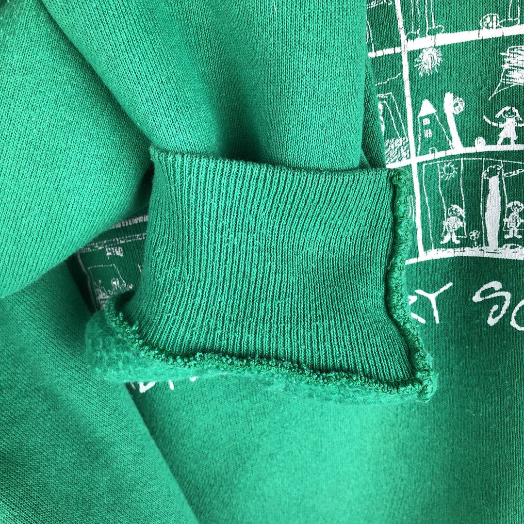 90'S Hanes ACTIVEWEAR Printed Sweatshirt Trainer Made in USA Men's XL Vintage cotton green type Vintage Second Hand