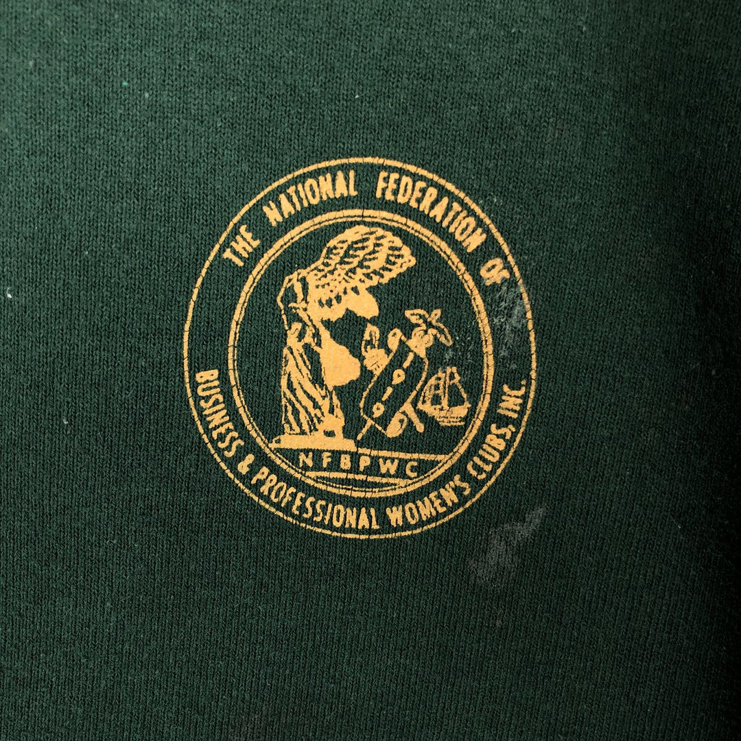 90'S Fruit of the Loom printed sweatshirt, made in the USA, men's XL size, vintage cotton Green type dark green Vintage Second Hand
