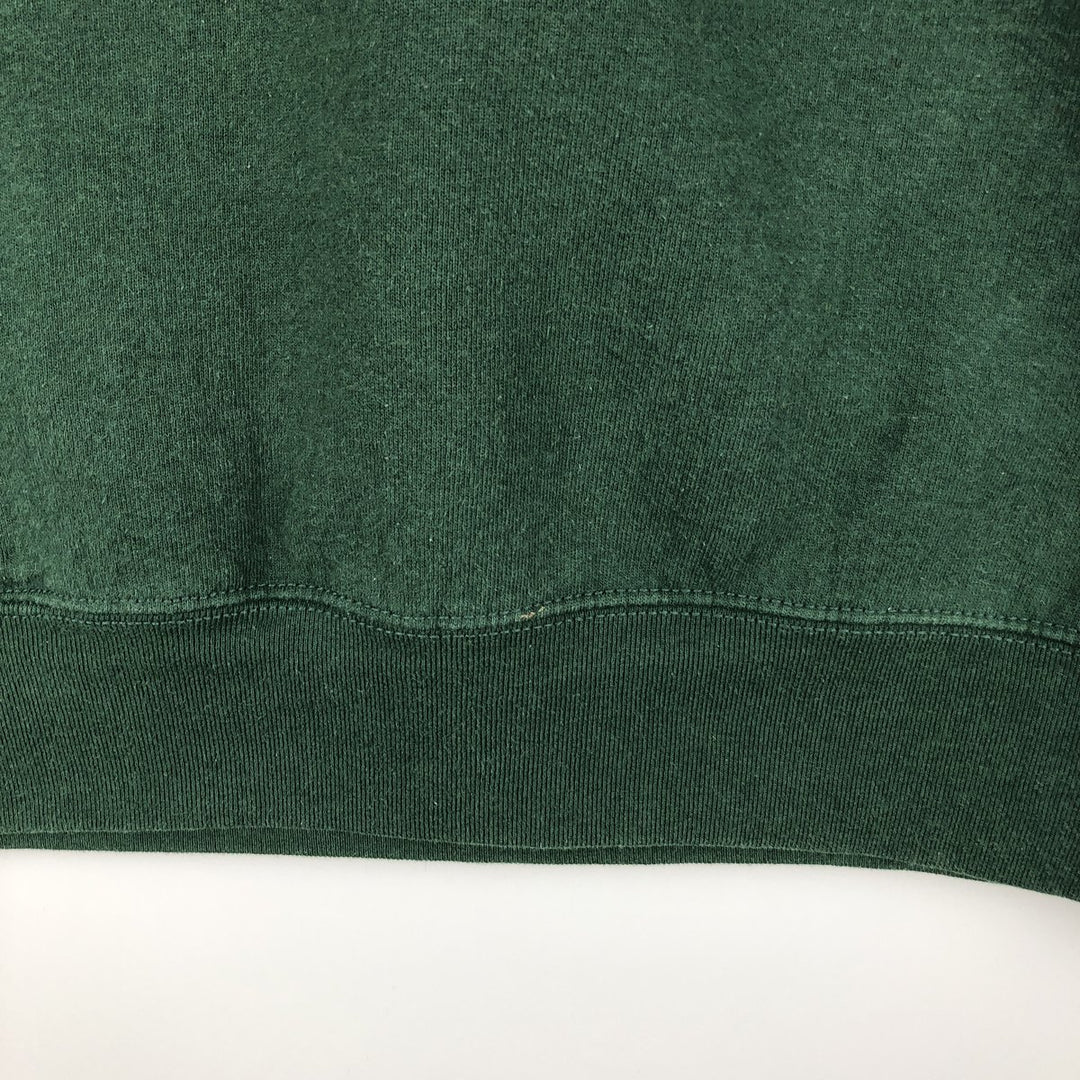 90'S Fruit of the Loom printed sweatshirt, made in the USA, men's XL size, vintage cotton Green type dark green Vintage Second Hand
