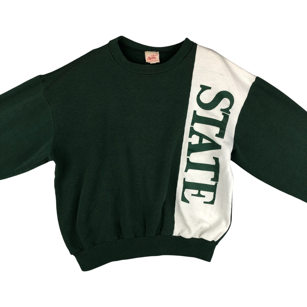 THE GREAT DIVLIDE Two-Tone Print Sweatshirt, Made in USA, Men's Size L, Vintage cotton Green type dark green Vintage Second Hand