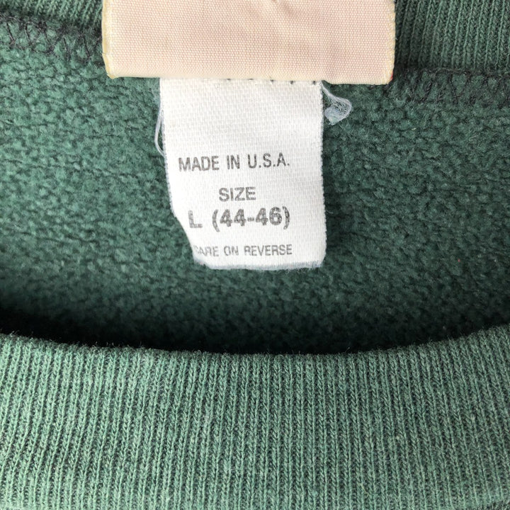 THE GREAT DIVLIDE Two-Tone Print Sweatshirt, Made in USA, Men's Size L, Vintage cotton Green type dark green Vintage Second Hand