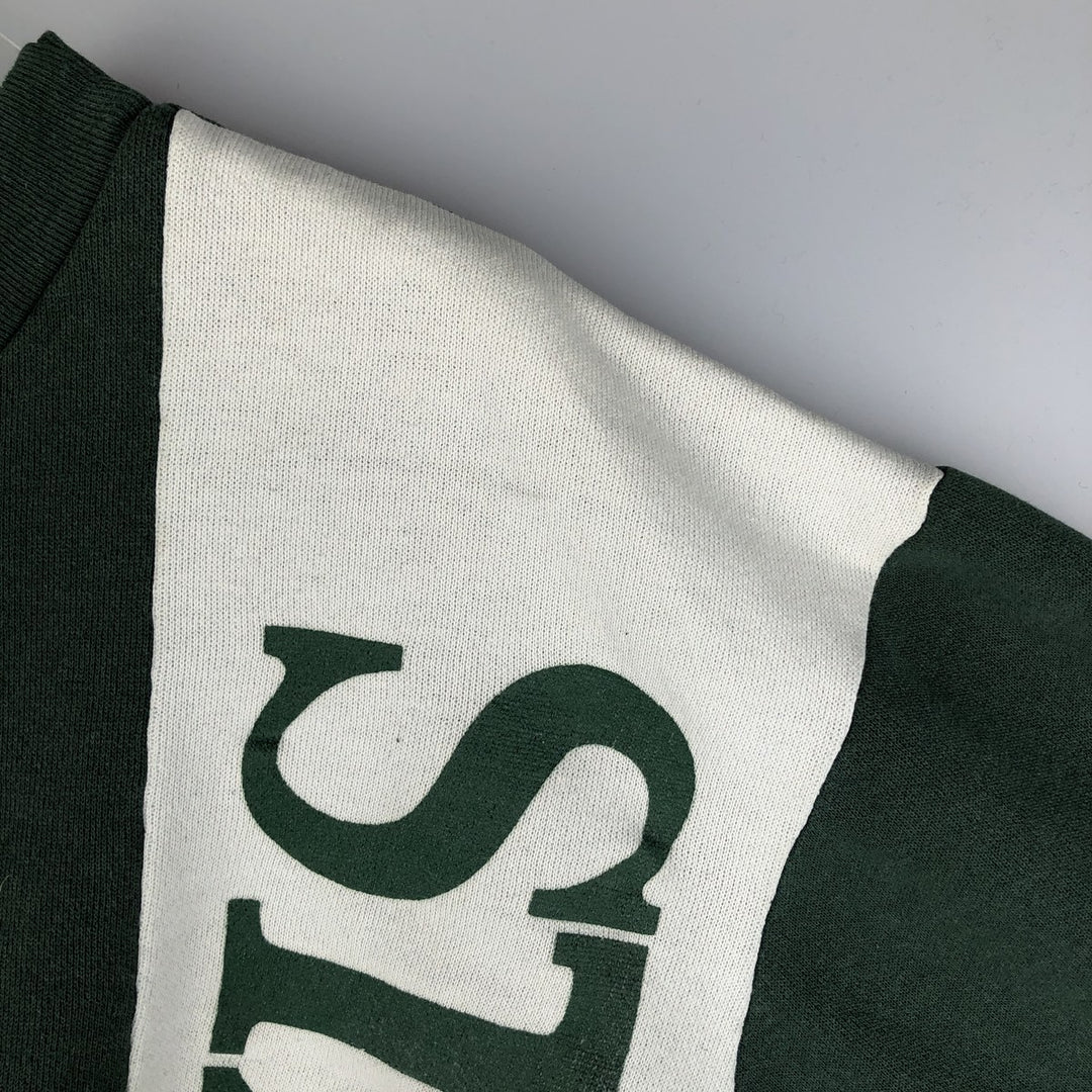 THE GREAT DIVLIDE Two-Tone Print Sweatshirt, Made in USA, Men's Size L, Vintage cotton Green type dark green Vintage Second Hand