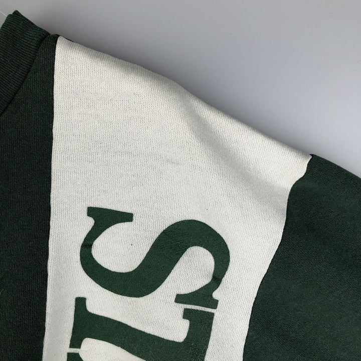 THE GREAT DIVLIDE Two-Tone Print Sweatshirt, Made in USA, Men's Size L, Vintage cotton Green type dark green Vintage Second Hand