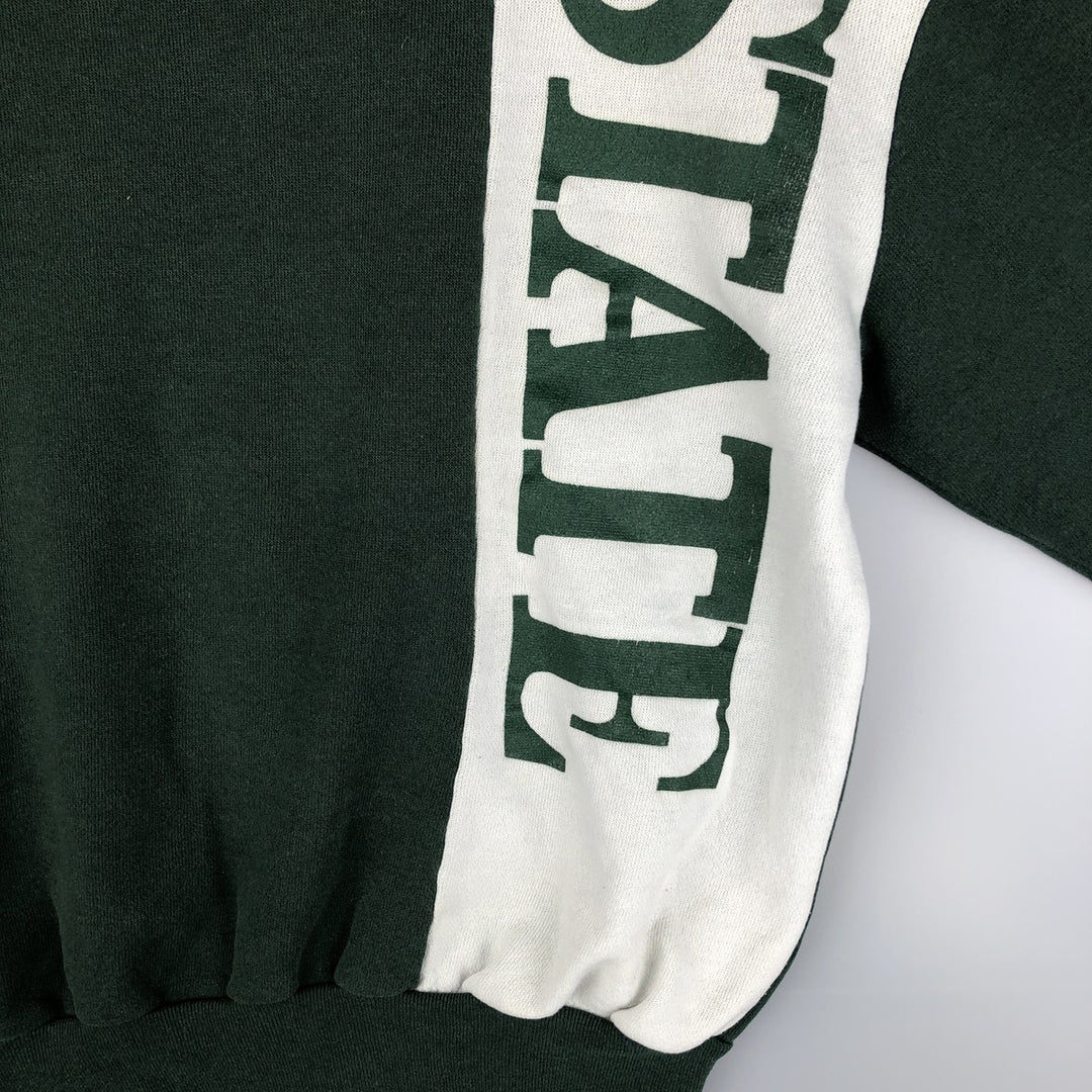 THE GREAT DIVLIDE Two-Tone Print Sweatshirt, Made in USA, Men's Size L, Vintage cotton Green type dark green Vintage Second Hand