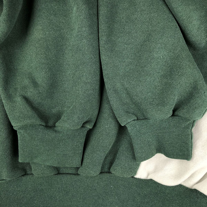 THE GREAT DIVLIDE Two-Tone Print Sweatshirt, Made in USA, Men's Size L, Vintage cotton Green type dark green Vintage Second Hand