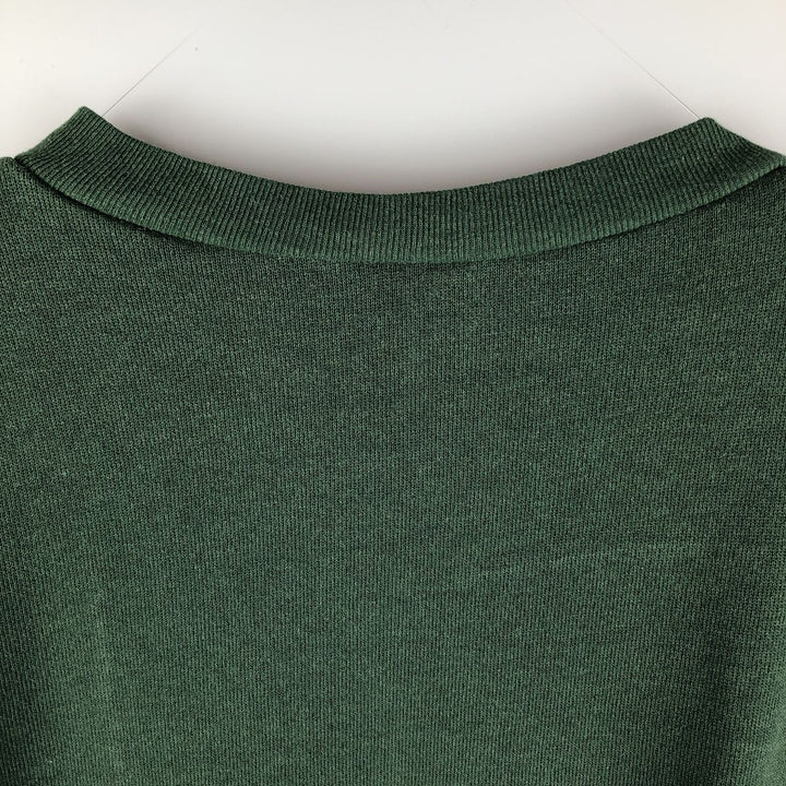 THE GREAT DIVLIDE Two-Tone Print Sweatshirt, Made in USA, Men's Size L, Vintage cotton Green type dark green Vintage Second Hand