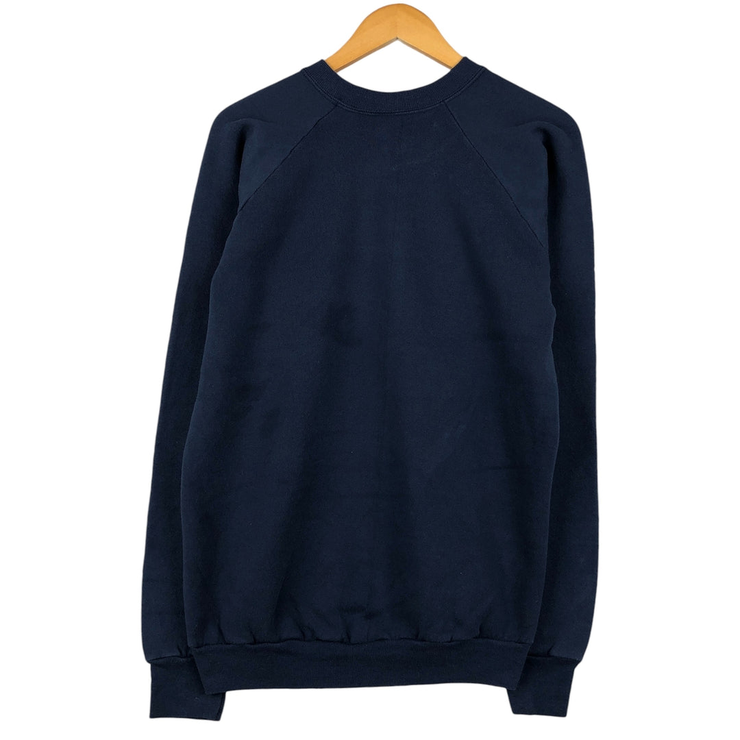 Vintage 80's Fruit of the Loom printed sweatshirt, made in the USA, size XL for men cotton navy blue type Vintage Second Hand