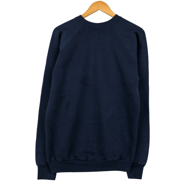 Vintage 80's Fruit of the Loom printed sweatshirt, made in the USA, size XL for men cotton navy blue type Vintage Second Hand
