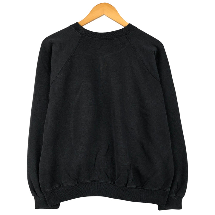 Vintage 80'S Hanes Blue Tag Printed Sweatshirt, Made in USA, Men's XL cotton black type Vintage Second Hand