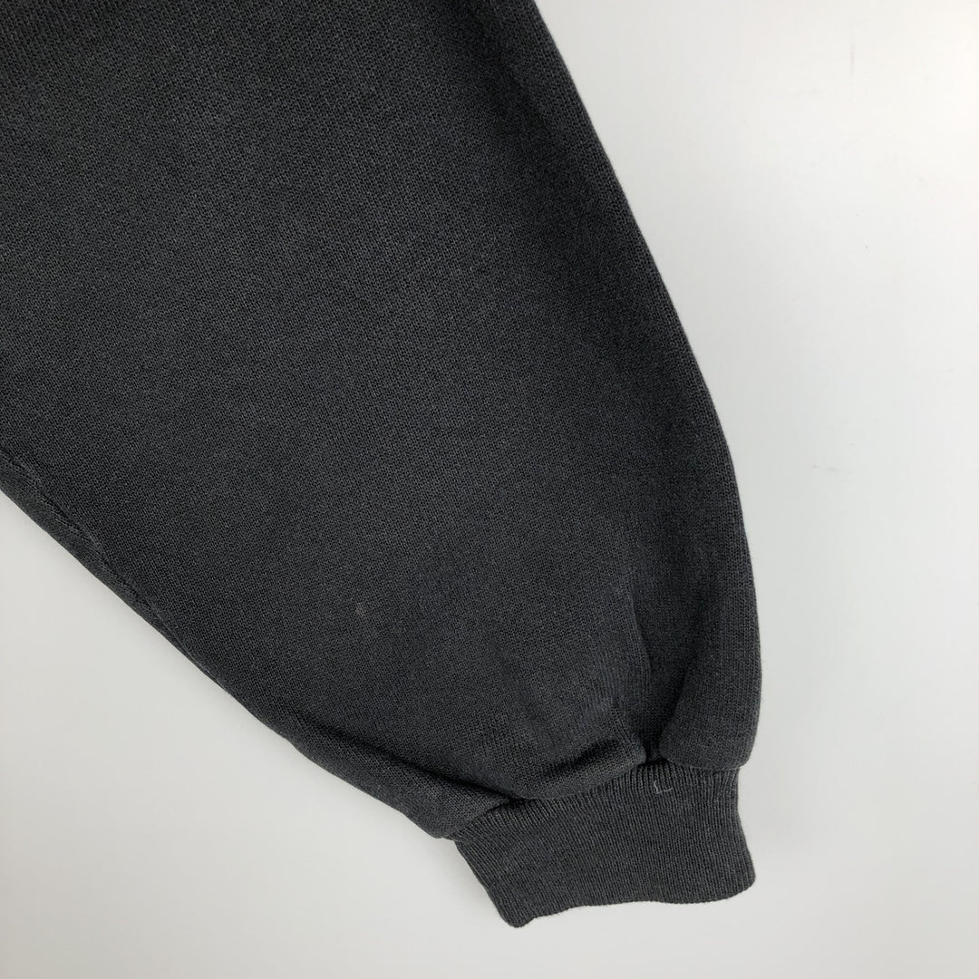 Vintage 80'S Hanes Blue Tag Printed Sweatshirt, Made in USA, Men's XL cotton black type Vintage Second Hand