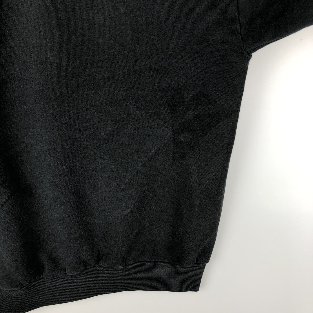 Vintage 80s-90'S Jerzees printed sweatshirt, sweatshirt, made in USA, men's XL size cotton black type Vintage Second Hand