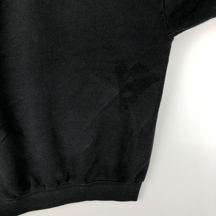 Vintage 80s-90'S Jerzees printed sweatshirt, sweatshirt, made in USA, men's XL size cotton black type Vintage Second Hand