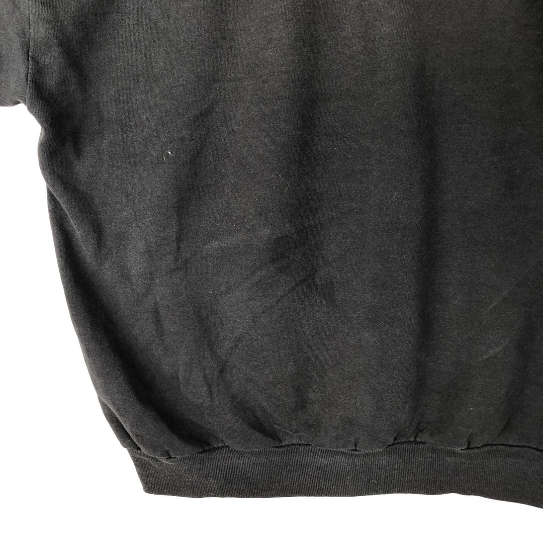 Vintage 80s-90'S Jerzees printed sweatshirt, sweatshirt, made in USA, men's XL size cotton black type Vintage Second Hand