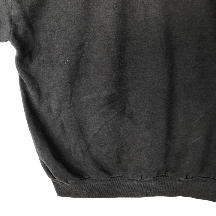 Vintage 80s-90'S Jerzees printed sweatshirt, sweatshirt, made in USA, men's XL size cotton black type Vintage Second Hand