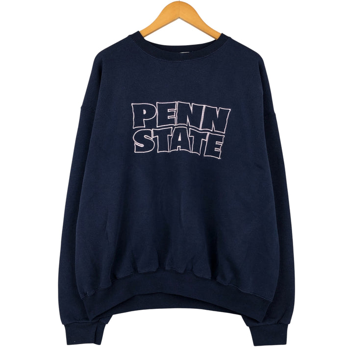 2000'S 20sport PENN STATE Pennsylvania State University College Sweatshirt, Made in USA, Men's Size XL cotton navy blue type Vintage Second Hand