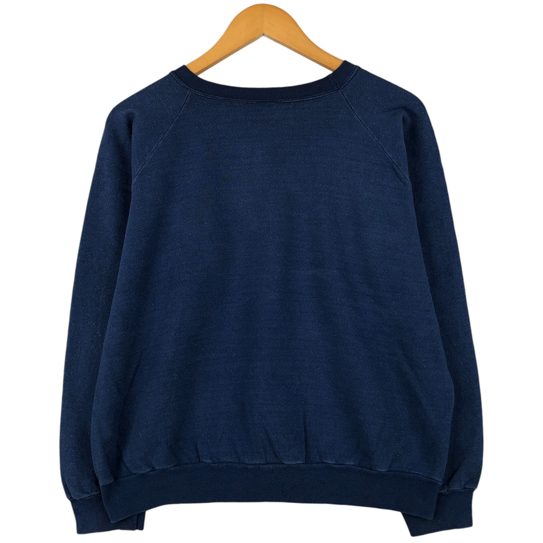Printed sweatshirt, Made in USA, Men's size M cotton blue type Vintage Second Hand