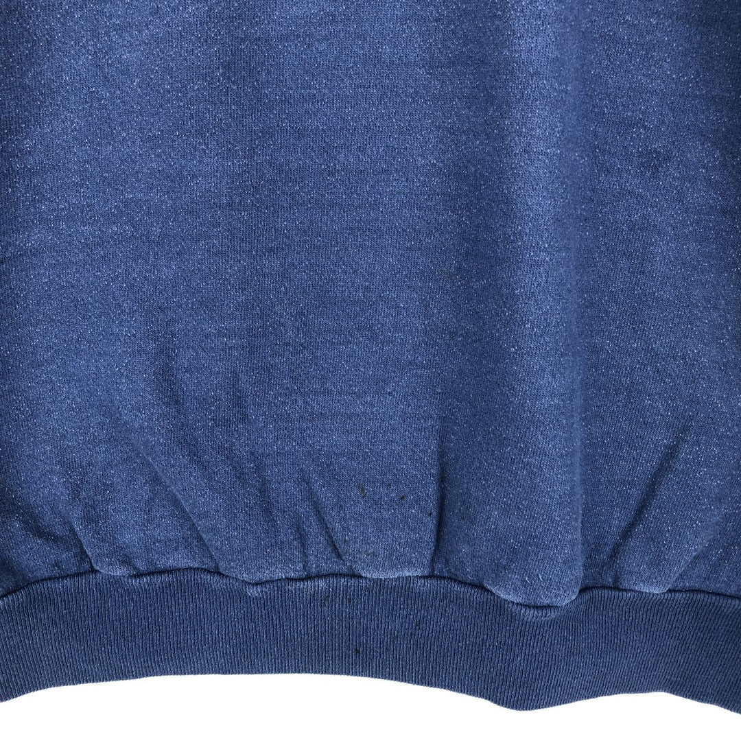 Printed sweatshirt, Made in USA, Men's size M cotton blue type Vintage Second Hand