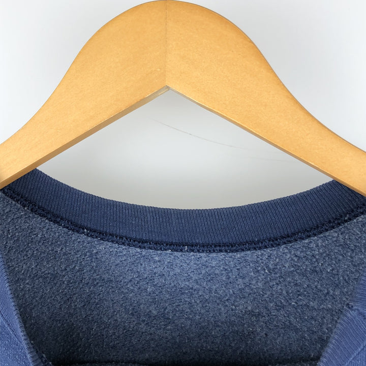Printed sweatshirt, Made in USA, Men's size M cotton blue type Vintage Second Hand