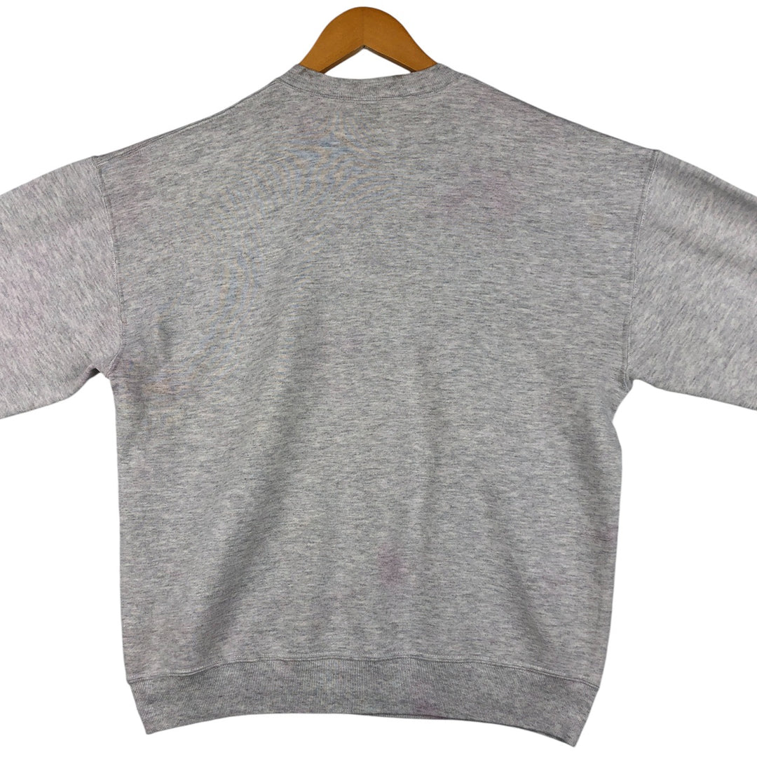 Vintage 80s-90'S Jerzees printed sweatshirt, sweatshirt, made in USA, men's XL size cotton gray type Vintage Second Hand