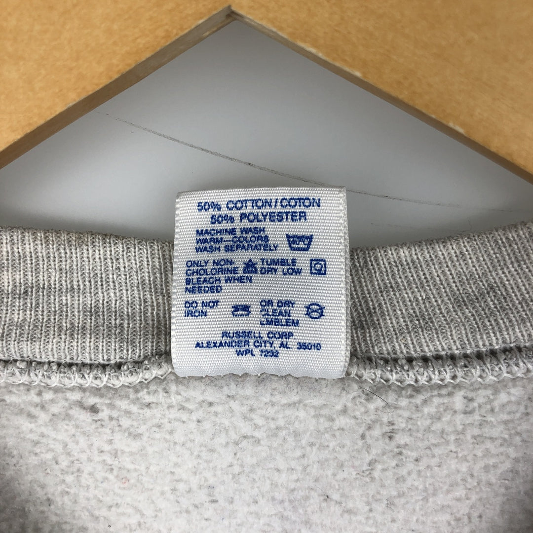 Vintage 80s-90'S Jerzees printed sweatshirt, sweatshirt, made in USA, men's XL size cotton gray type Vintage Second Hand