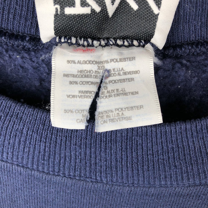 Vintage 90'S TEASE A NEW YORK printed sweatshirt, made in the USA, size L, men's cotton navy blue type Vintage Second Hand