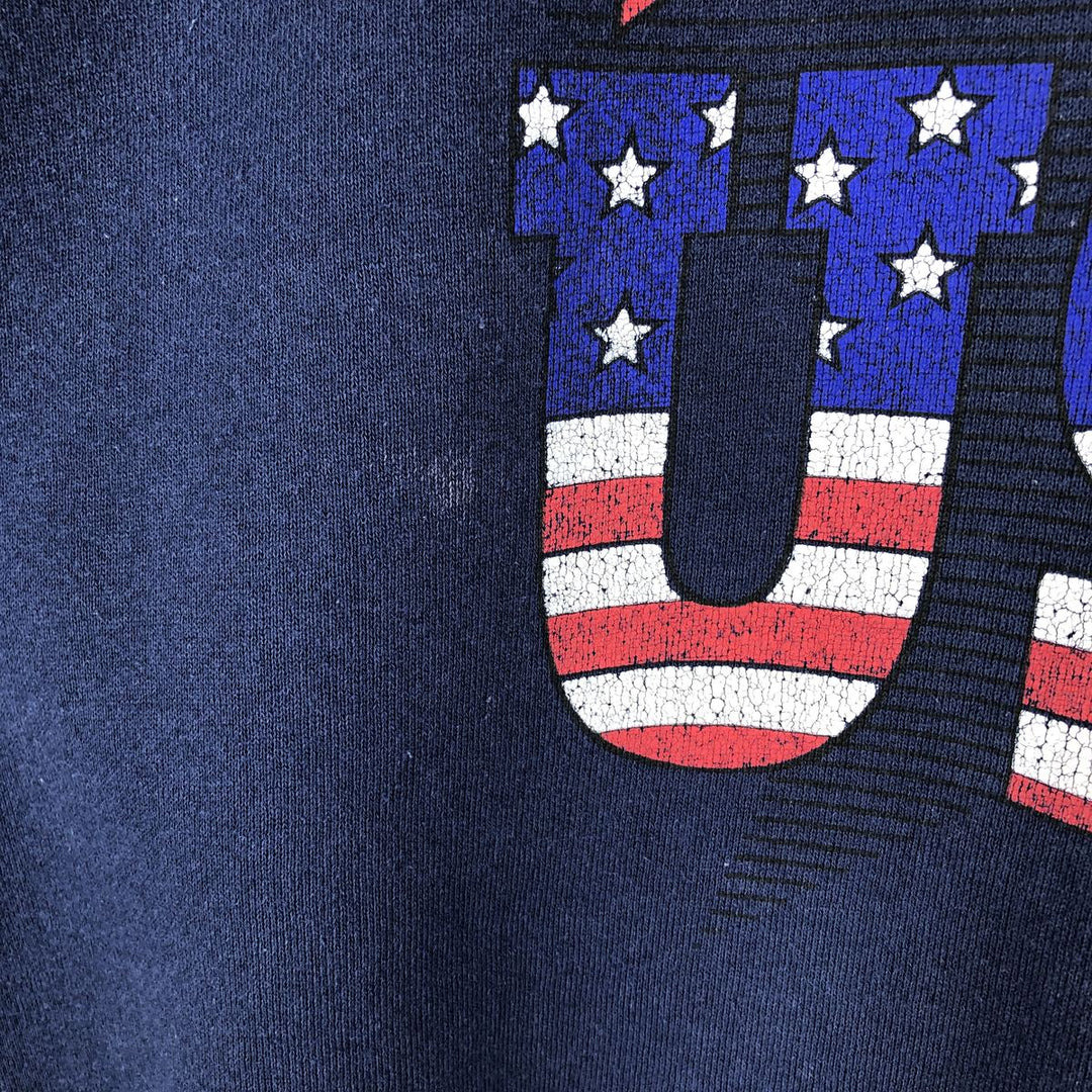 Vintage 90'S TEASE A NEW YORK printed sweatshirt, made in the USA, size L, men's cotton navy blue type Vintage Second Hand