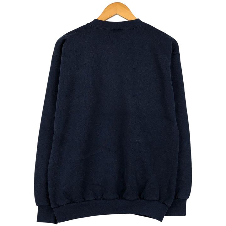 Vintage 90'S Tultex printed sweatshirt, USA made, men's size L. cotton navy blue type Vintage Second Hand