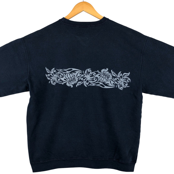 Crazy Shirt Printed Sweatshirt, Men's Size M cotton navy blue type Vintage Second Hand