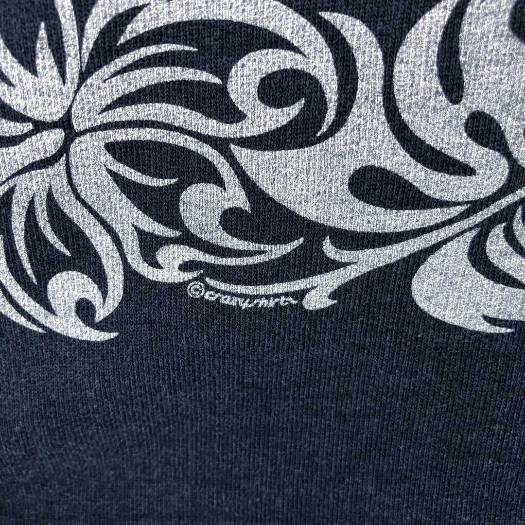 Crazy Shirt Printed Sweatshirt, Men's Size M cotton navy blue type Vintage Second Hand