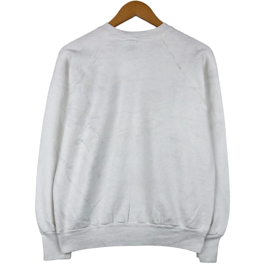 Vintage 80'S Fruit of the Loom printed sweatshirt, made in the USA, size M for men cotton white type Vintage Second Hand